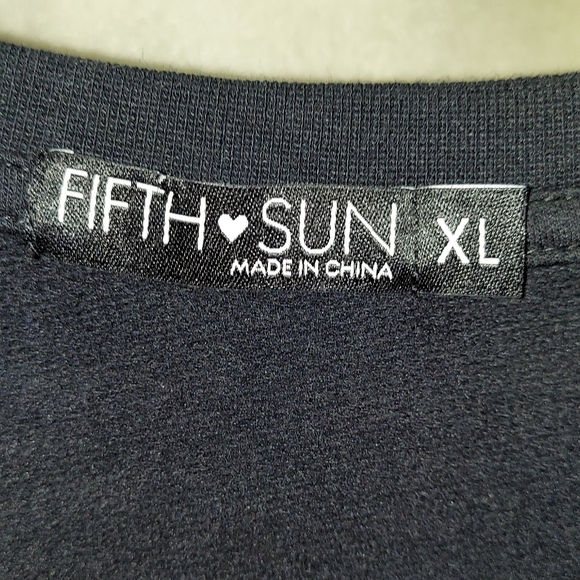 Womans Fifth Sun CHRISTMAS Sweatshirt Top Size XL 3D Wine Glass - Picture 5 of 5